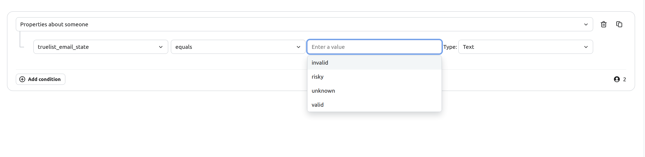 Setting truelist_email_state equals invalid
