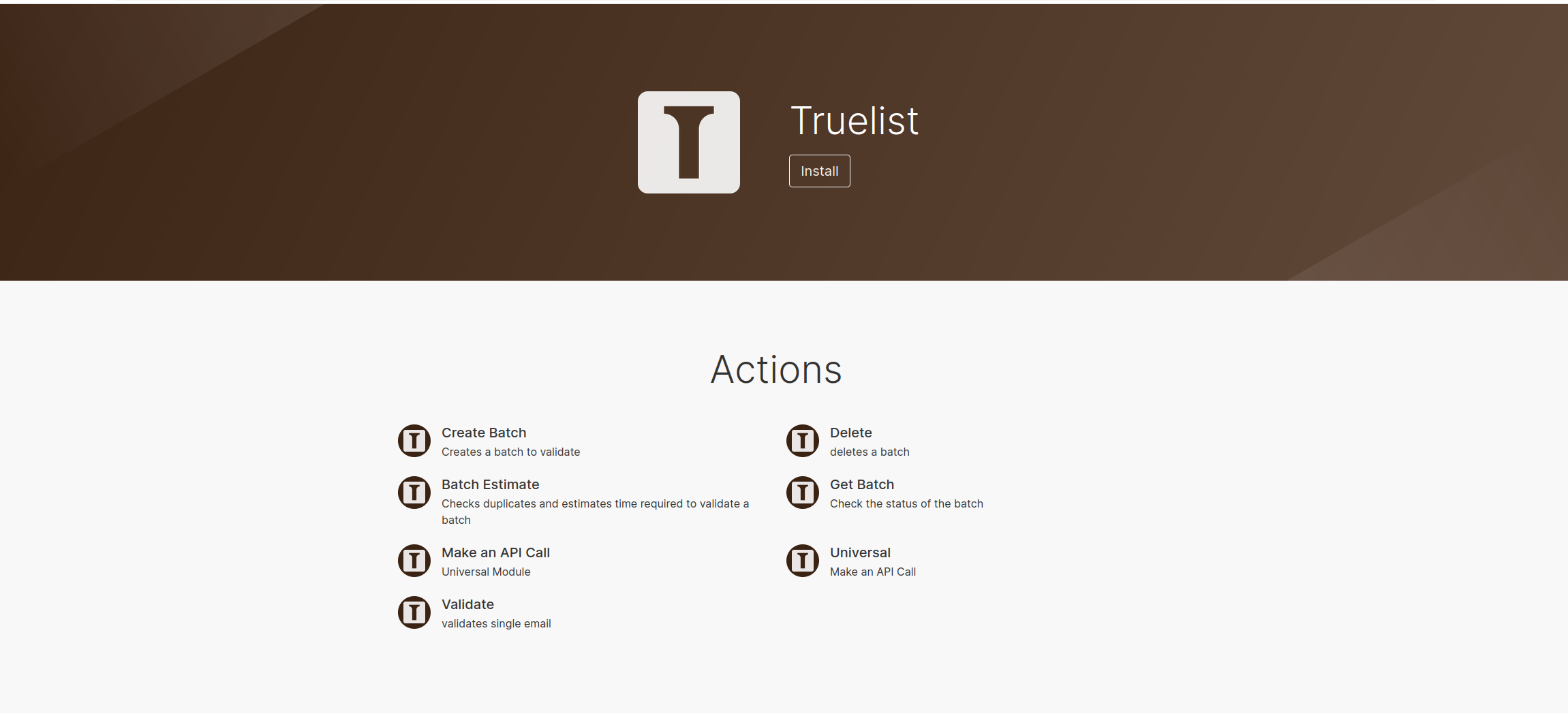 Installing the Truelist app from the invitation link